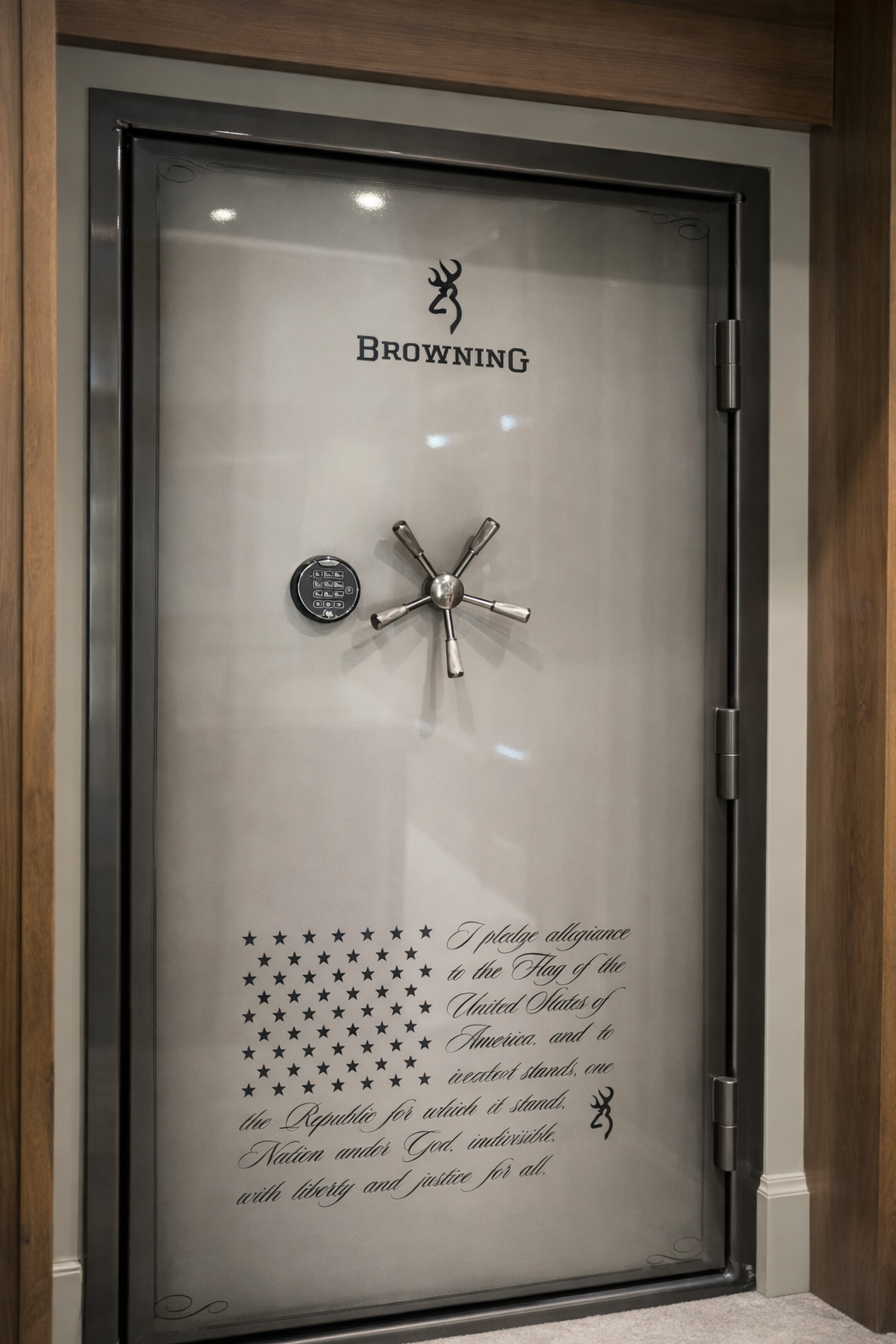 Browning Desert Smoke Two Tone Outswing Clamshell Vault Door