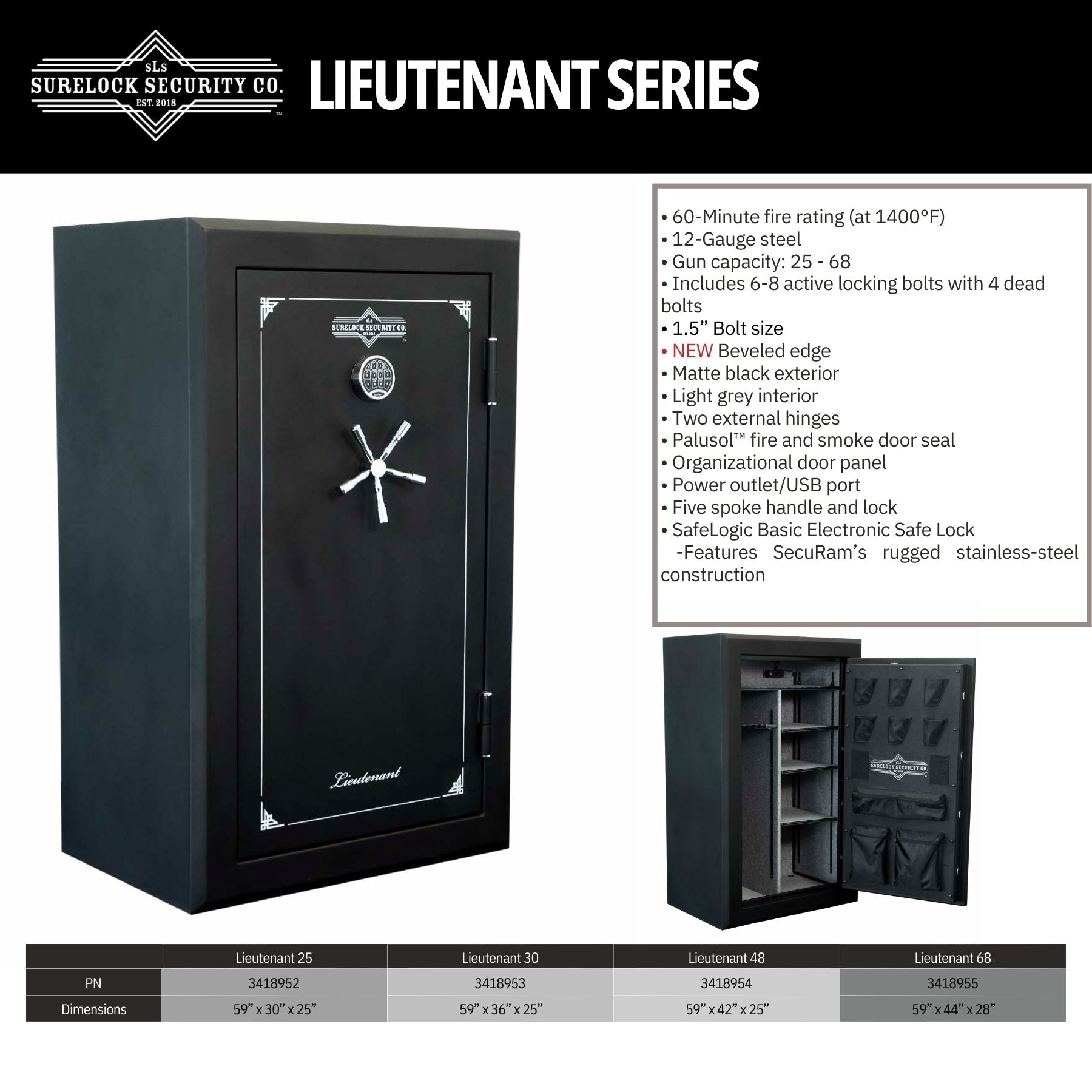 Surelock Security SLSLT-30B Gen II Lieutenant - Utah Safe Company