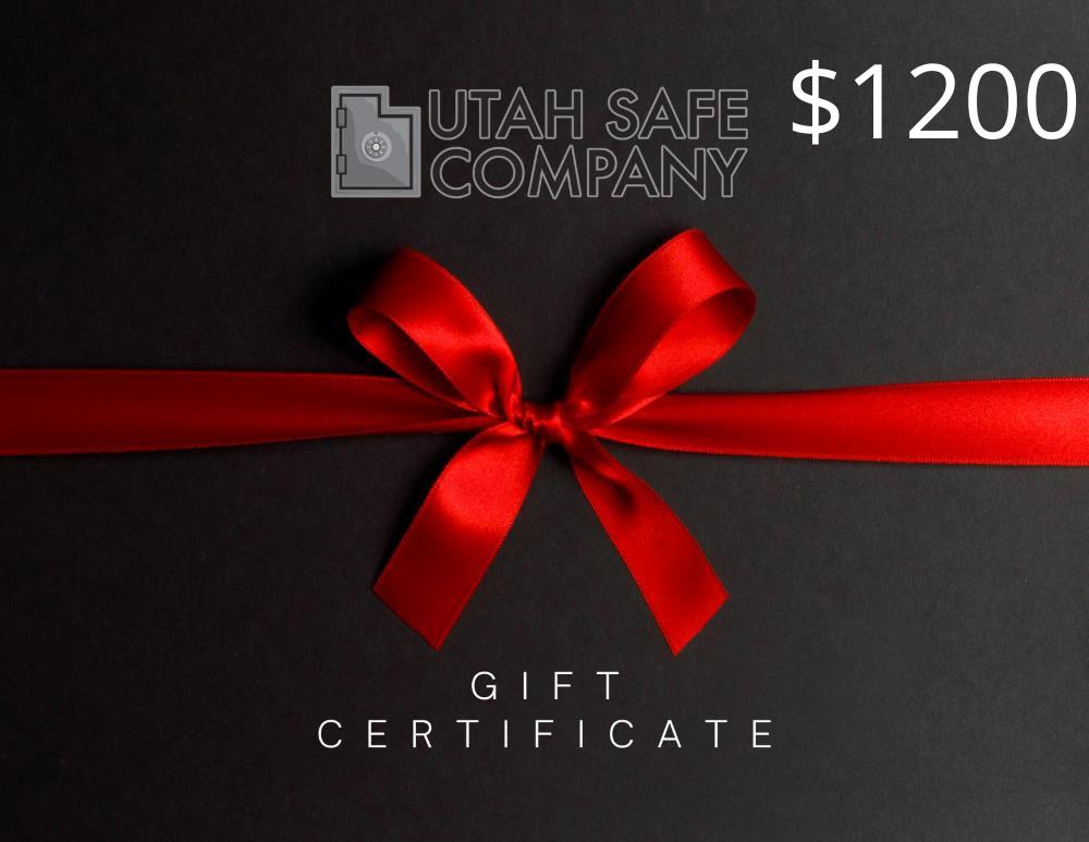 Utah Safe Company Gift Card $1200