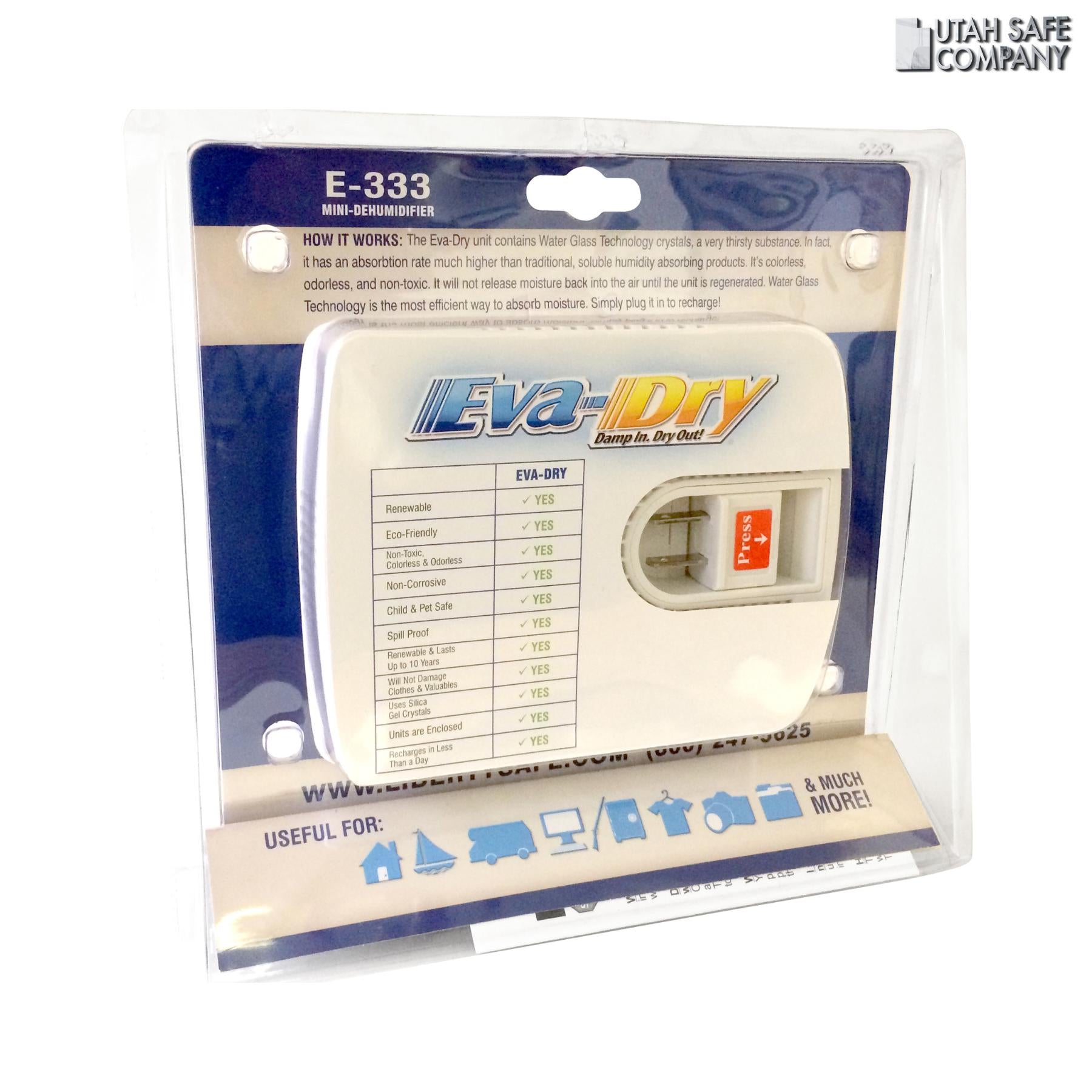 Rechargeable Eva-Dry Dehumidifier - Utah Safe Company